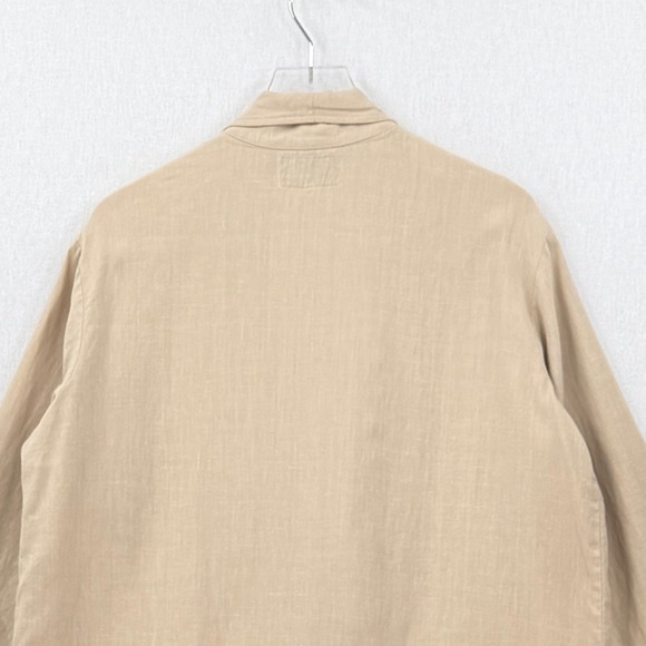 IT IS WELL LA Linen Duster Cardigan Women Small Tan Open Casual Jacket Lagenlook - Picture 7 of 15
